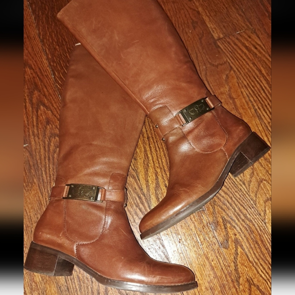 Etienne Aigner Knee High Brown Boots Size 6.5